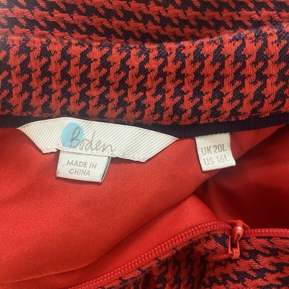 Boden Red Textured Midi Dress - Picture 9 of 14